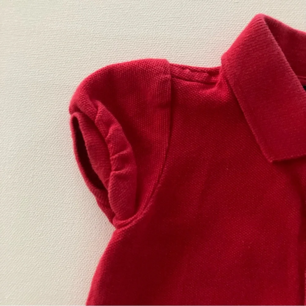 Ralph Lauren Baby Girl 12 Months Red Polo Ruffle Dress